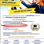 Ulotka fundacji Heros prezentuje aktualną ofertę oraz dane adresowe i telefoniczne.